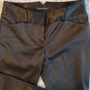 Express Design Studio Editor Satin Black Trousers Pants Slight Flare Size 0